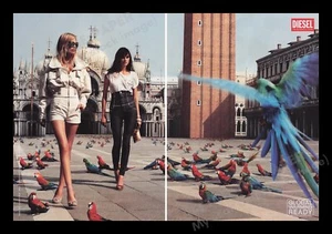 Diesel 2000s Print Advertisement Ad (2 pages) 2007 Legs Macaw Town Square - Imagen 1 de 1