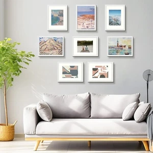 12x16 8.5x11 with Mat or 12x16 without Mat, icture Frame, Display Picture White - Picture 1 of 10