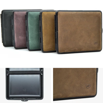 Zigarettenetui Echt-leder, Soft, Farbwahl - für 18 Zigaretten, MADE IN DE - Bild 1 von 4