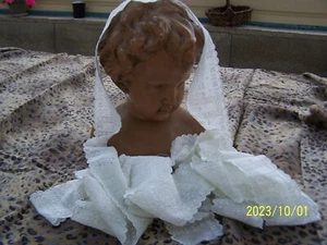 Flower Embroidered Lace Coupon. Fine white cotton. Antique. Ref: No. 142 - Picture 1 of 8