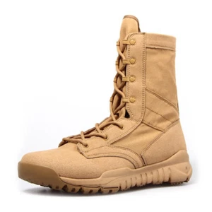Hombres Mujeres Gamuza Duraderas Botas Tácticas Ultraligeras Ejército Combate Desierto Bota Zapatos - Imagen 1 de 14
