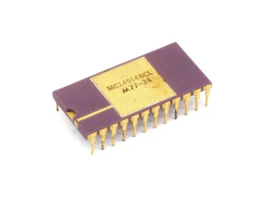 4-Bit Decoder MC14514BCL Decoder Gold Ceramic DIP-24 Chip Motorola - Picture 1 of 1