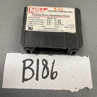 NSi Connector-Bloks AS-K1-K1 USA Made- ECS - Image 1 of 4