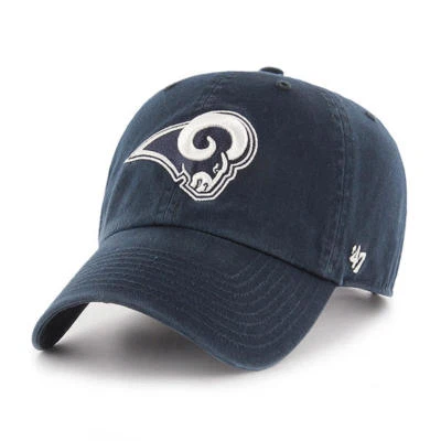 Los Angeles Rams 47 Brand Clean Up Hat Adjustable Cap Navy - Image 1 of 2