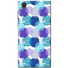 Striking Blue Purple Patterns Snap-on Hard Back Case Phone Cover for Sony Phones