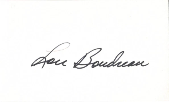 ¡Tarjeta índice autografiada firmada por Lou Boudreau! AMCo! 17167 Foto 1 de 1