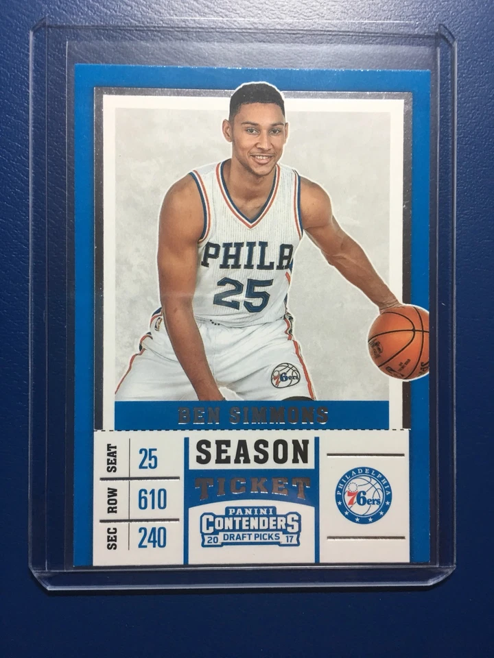 BEN SIMMONS 2017 Panini Contenders DRAFT PICKS #3 WHITE UNIFORM VARIATION - Image 1 of 1