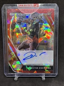 2021 Panini Prizm Draft Picks Red Ice D'Wayne Eskridge RC Auto #DPA-DWE - Picture 1 of 3