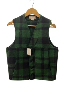 Filson Mackinaw Cruiser Wool Vest Green Plaid Made in USA Men's Size 38 - Picture 1 of 3