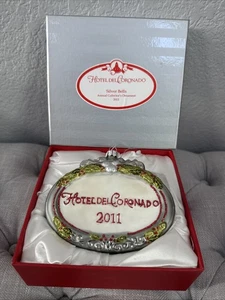 Hotel Del Coronado 2011 Glas Weihnachtsschmuck Annual Collector’s Silver Bells - Bild 1 von 9