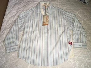 Boys Timberland Long Sleeved. Blue Striped Shirt. UK Size/Age 5-6 Years BNWT - Picture 1 of 14