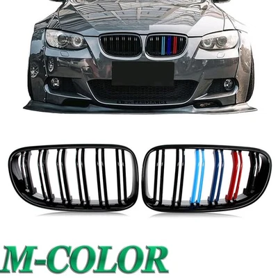 M-Color Gloss Black Front Kidney Grille for 10-13 BMW 3 Series E92 E93 328i 335i Foto 1 de 4