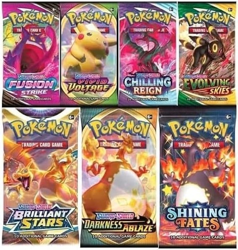 55 Pc Gold Pokemon Cards Pack, No Duplicates, Factory Sealed