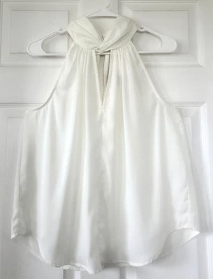 BANANAREPUBLIC слоновой кости витой шеи с бретелью через шею верхний без рукавов размер L маленький новый с Ярлыками - Изображение 1 из 4