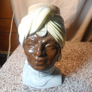 Vintage Royal Copley 8.5"H Wall Pocket Head Vase Blackamoor Princess - Picture 1 of 15