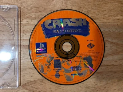 Crash Bandicoot Black Label (PlayStation PS1 1996) Game Only - Tested - Image 1 of 3