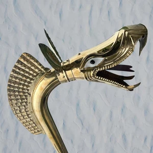 Brass Carnyx Playable Celtic Desford Medieval Authentic War Horn Replica Gift - Picture 1 of 7