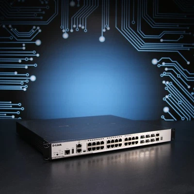 D-Link DGS-3630-28PC Switch // 20x PoE GbE - 4x PoE Combo - 4x 10 GbE SFP+ - Image 1 of 4