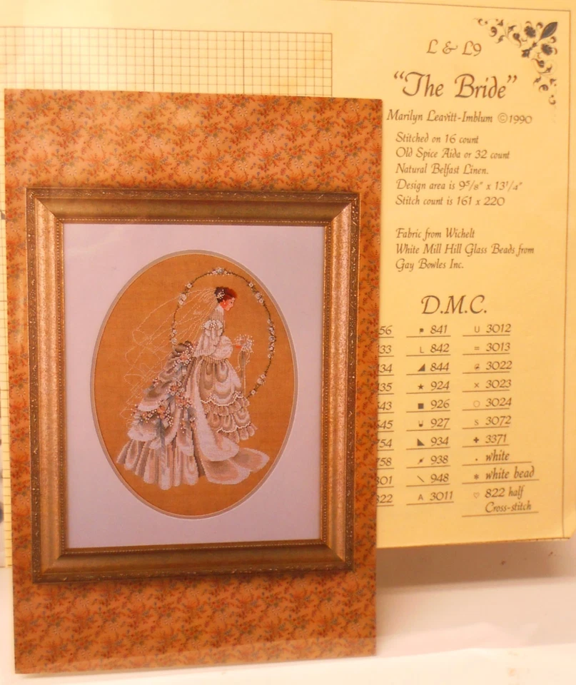 Lavender & Lace  Counted Cross Stitch Pattern THE BRIDE  L&L9 - Image 1 of 1