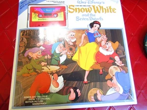 NIP Vintage SNOW WHITE & THE 7 DWARFS Story & Soundtrack CASSETTE & BOOK- 1980's - Imagen 1 de 3