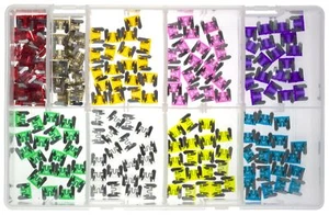 Mini (micro) fusibles de hoja DBG surtidos de bajo perfil (3A-30A) - paquete de 200 furgonetas para coche - Imagen 1 de 2