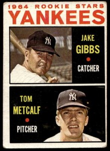1964 Topps 281 1964 Yankees Rookie Stars - Jake Gibbs / Tom Metcalf RC