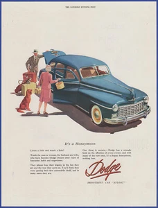 Vintage 1947 DODGE Car Automobile Ephemera 1940's Print Ad - Picture 1 of 1