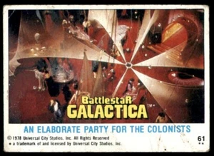 1978 Topps Battlestar Galactica #61 una fiesta elaborada para los colonos - Imagen 1 de 2