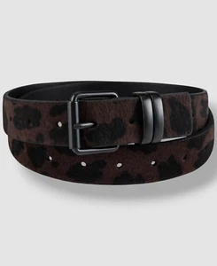 Inc International Concepts Men's Brown Faux Fur Leopard Belt Size L - Picture 1 of 1