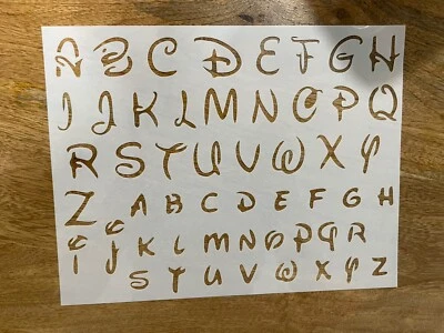 Disney Alphabet Letters 1.2" Font 11" x 8.5" Custom Stencil FREE SHIPPING - Image 1 of 3