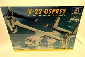 ITALERI V-22 OSPREY U.S. MARINES TILT ROTOR AIRCRAFT MODEL KIT 1:72 SCALE #068 N - Picture 1 of 3