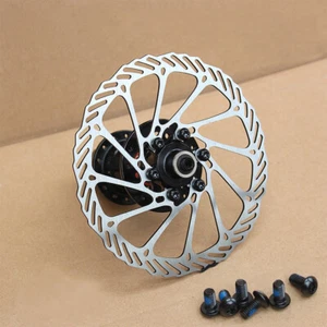 UK 6 Bolt 160/180/203mm Bicycle Disc Brkae Rotor Front/Rear MTB Road Bike Silver - Picture 1 of 8