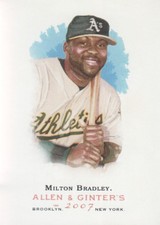 2007 Topps Allen & Ginter Baseball #128 Milton Bradley Oakland Athletics