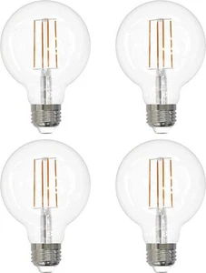 LED G25 Edison Globe Light Bulb 8.5W(100W=) E26 2700K Warm White 4-Pack - Picture 1 of 2