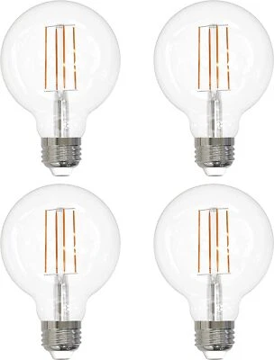 LED G25 Edison Globe Light Bulb 8.5W(100W=) E26 2700K Warm White 4-Pack - Image 1 of 2