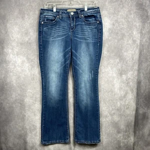 Nine West Vintage America Jeans Womens 6/28 Blue Embellished Thick Stitch Casual - Picture 1 of 14