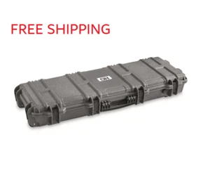 Heavy Duty Tactical Hard Rifle Case Wheeled Custom Padding Lockable Gun Storage - Picture 1 of 12