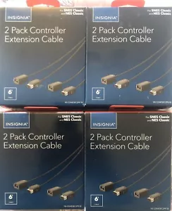 Insignia 6' Extension Cable for NES and SNES Controllers (2-pack)(x4) Black - Picture 1 of 3