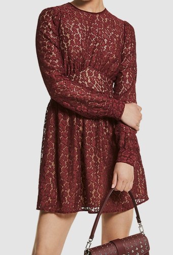 Mini abito da donna Michael Kors leopardato rosso leopardato vestibilità sciolta $325 taglia XXL