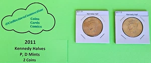 2011 PD  Kennedy Half 2 coin set from Mint Bags - Picture 1 of 6