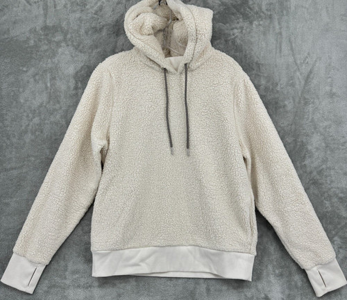 OFF WHITE Felpa Athleta donna pullover medio Tugga Sherpa tasche outdoor felpa con cappuccio