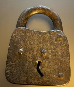 Vintage Secure Lever Padlock without Key - Picture 1 of 4