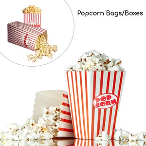 Paquete de 8/10 Bolsas de Papel de Palomitas de Maíz Películas Hollywood Cumpleaños Fiesta Cine Noches - Imagen 1 de 17