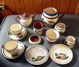 Torquay Ware Devon Motto Ware Teapot Cups Jugs Plates Bowls Individually Priced - Picture 1 of 21