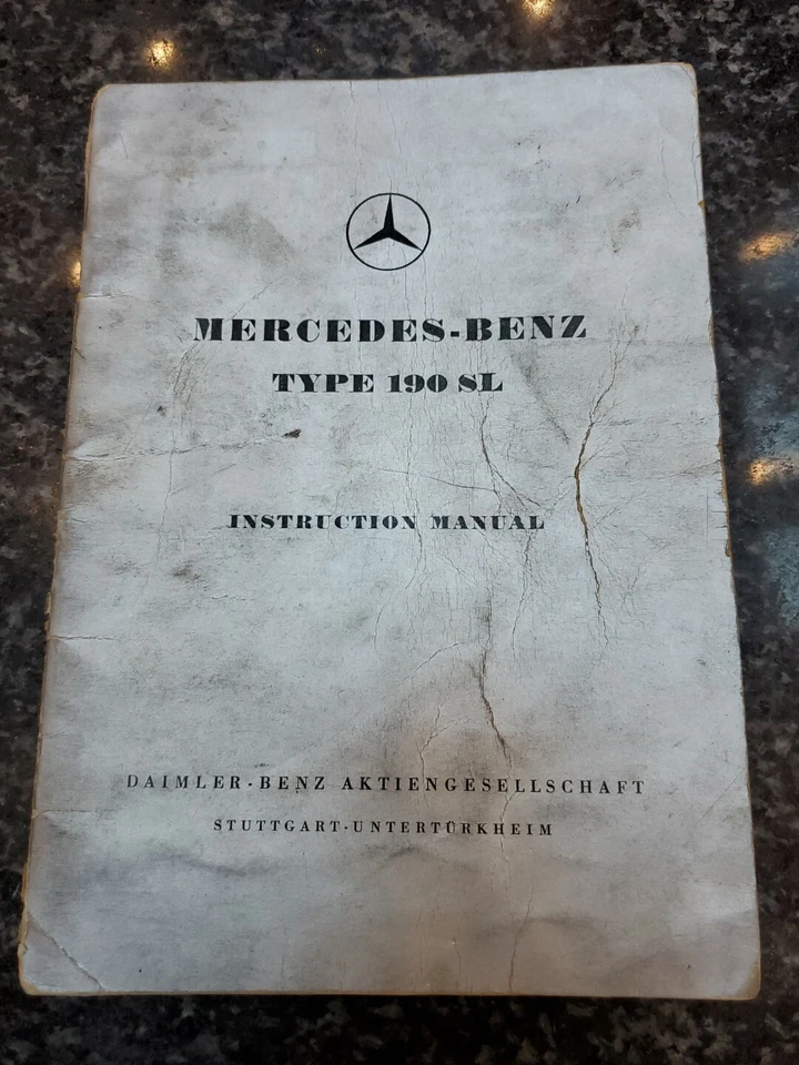 Mercedes Benz 190SL 1955 manual de instrucciones libro edición original B w121 OEM  Foto 1 de 4