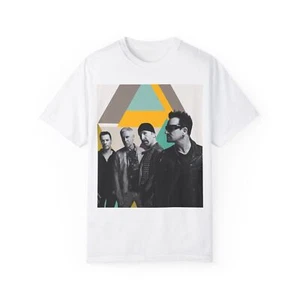 U2 Rock Music Band design geometrico Unisex Indumento-Tinto T-shirt vari colori - Foto 1 di 57