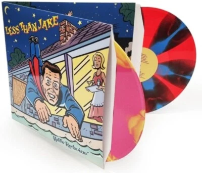 Less Than Jake-Hello Rockview 2LP 25th Anniversary Pink Yellow/Red Blue Vinyl - Image 1 of 4