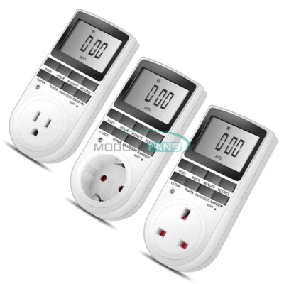Interruptor temporizador programable digital LCD enchufe UE/EE. UU./Reino Unido semana horas minutos - Imagen 1 de 4