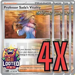 4x Professor Sada's Vitality 170/182 x4 - Paradox Rift - Pokemon TCG - Playset - Picture 1 of 1