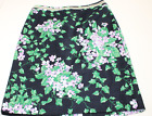 TALBOTS "OPRAH Magazine Collection" Black Floral Print Fitted Skirt SZ 6 Petite